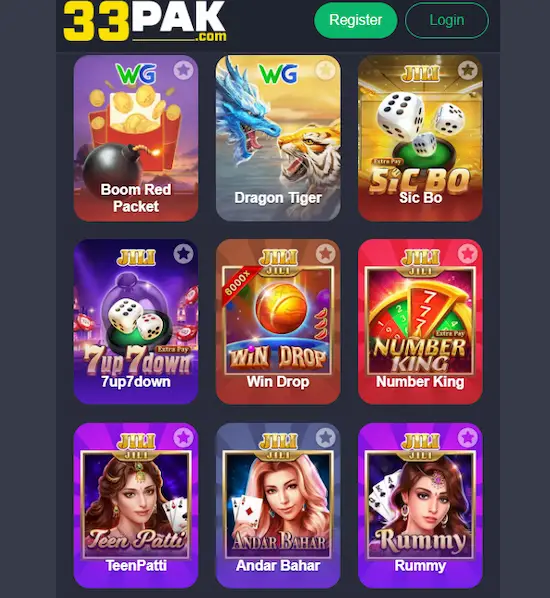 33PAK Register and Login