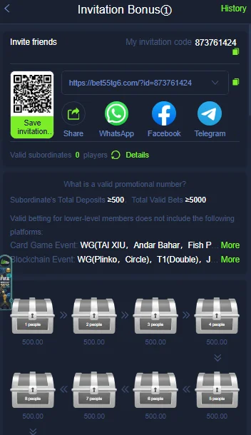 BET55 Game Features
