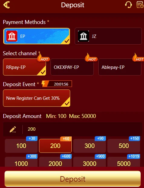 Kanz1 Game Deposit