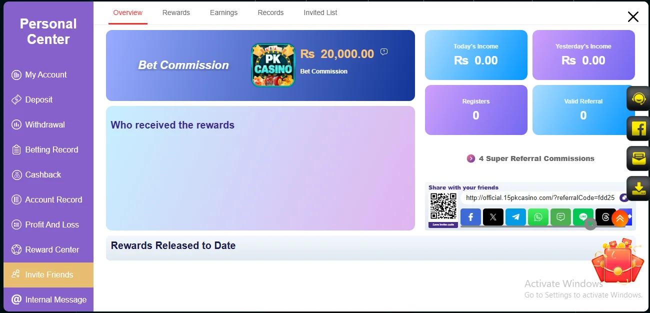 PKCASINO Game Features