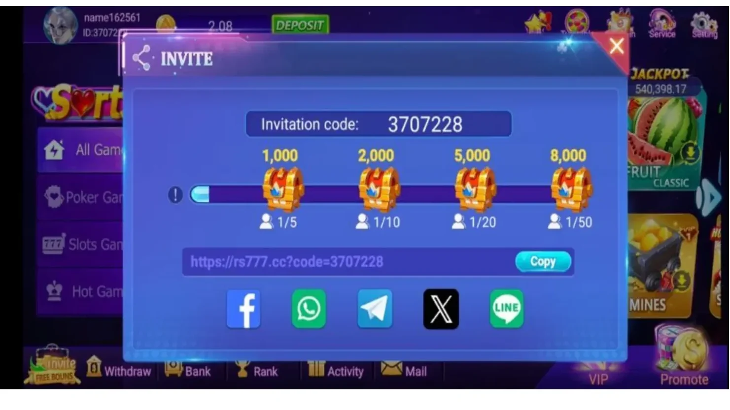RS777 Login Features